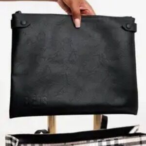 Beis Black faux leather Clutch travel bag